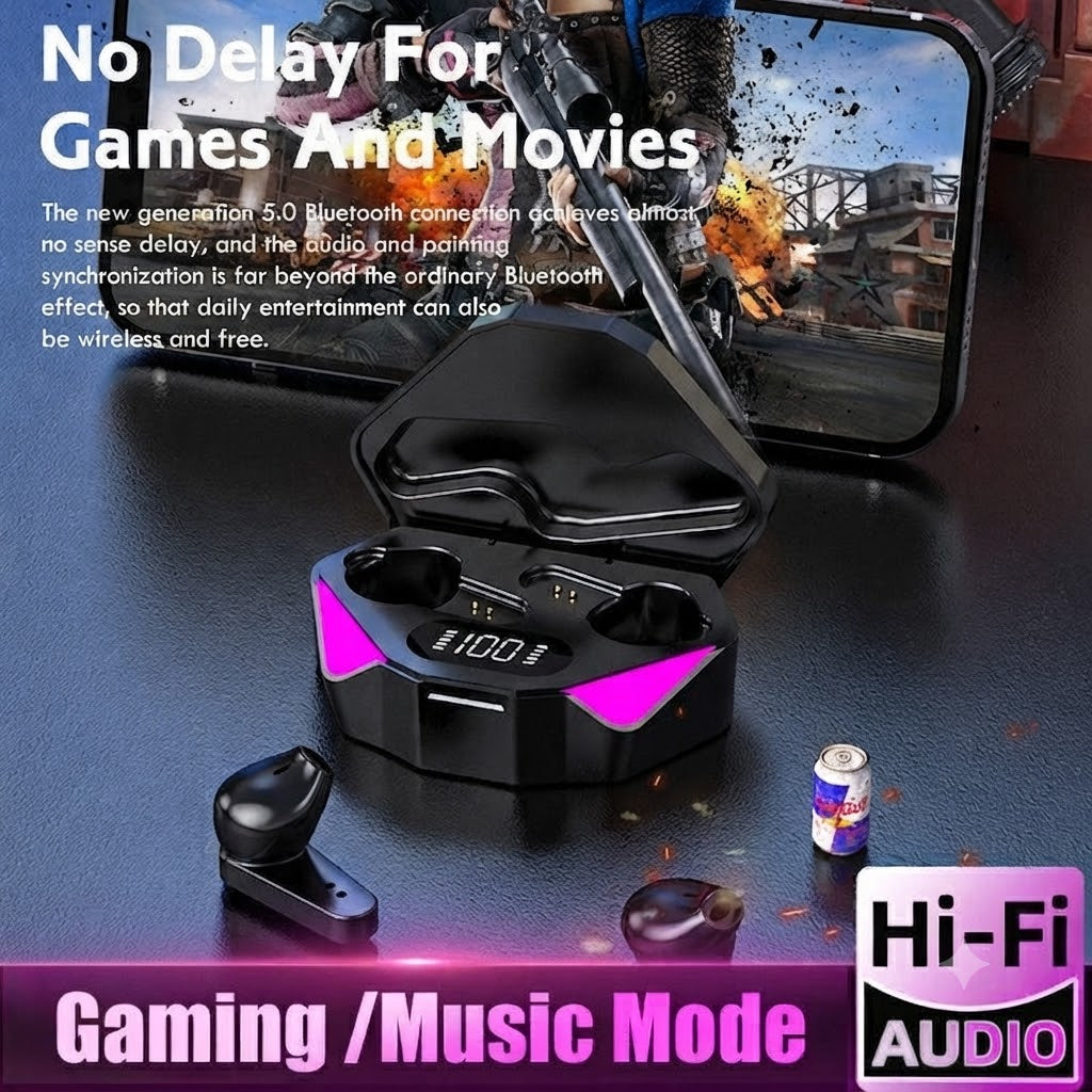 Wireless Gaming Headphones No Delay Noise Reduction Bluetooth Earphones HIFI Sound E-Sport Game Headset With Mic