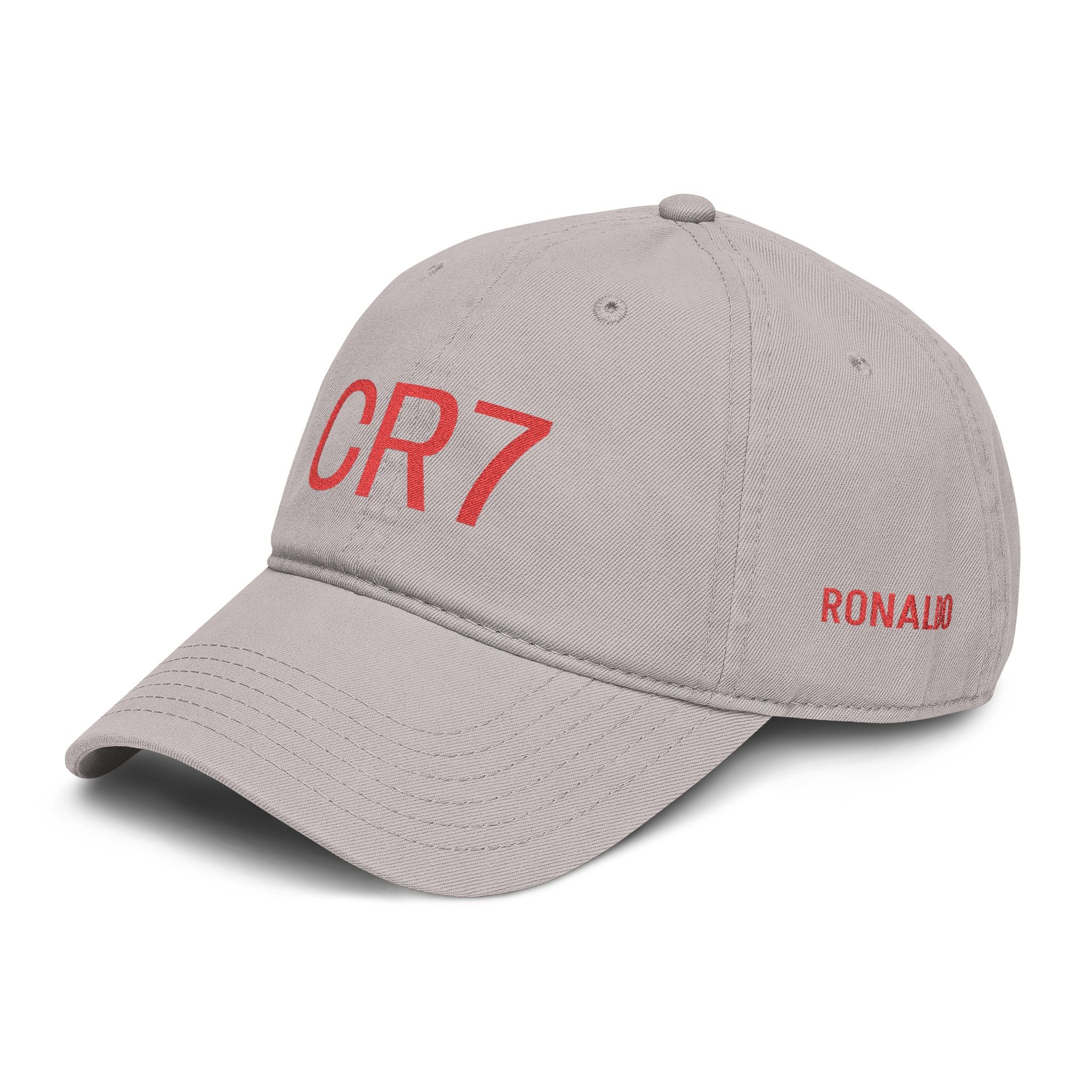 CR7 GOAT Embroidered Baseball Cap — Washed Cotton Dad Hat for Soccer Fans