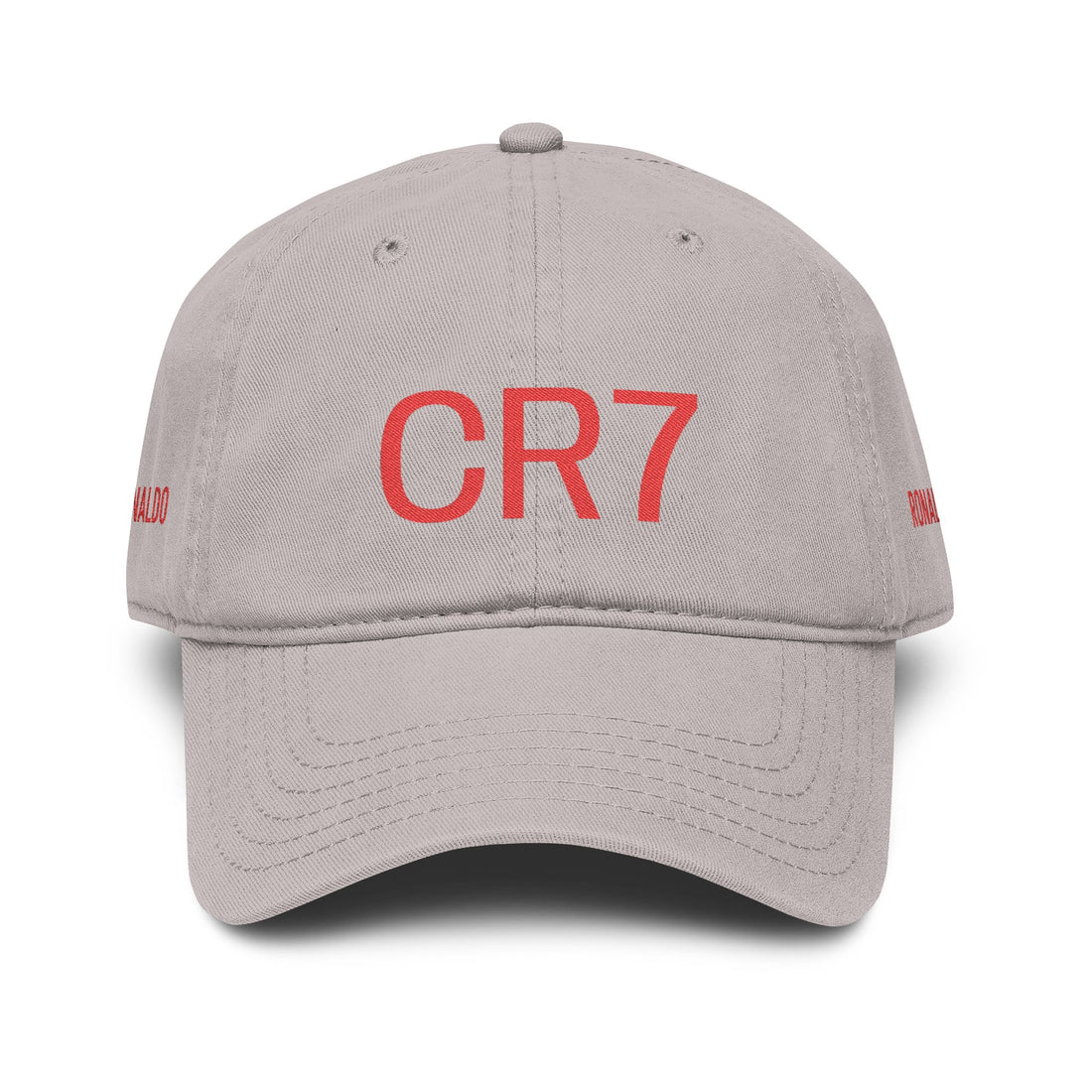 CR7 GOAT Embroidered Baseball Cap — Washed Cotton Dad Hat for Soccer Fans