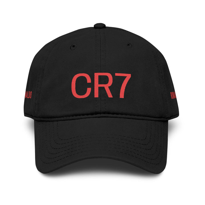 CR7 GOAT Embroidered Baseball Cap — Washed Cotton Dad Hat for Soccer Fans