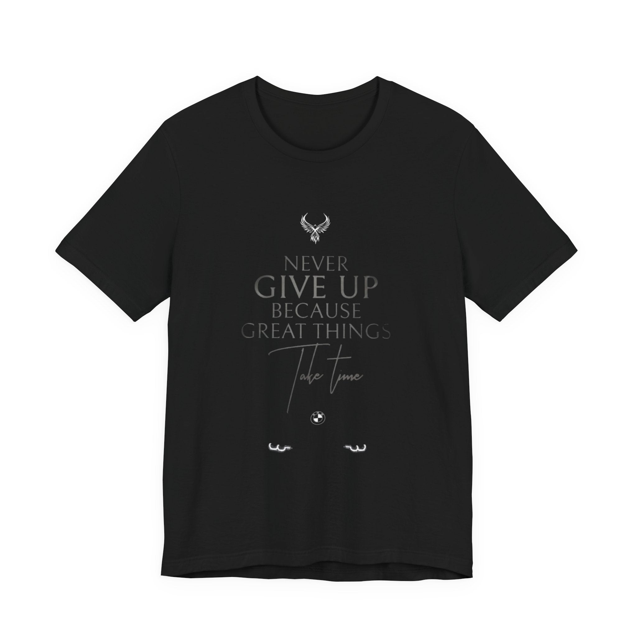 Inspirational Graphic Tee - "Never Give Up Because Great Things Take Time"