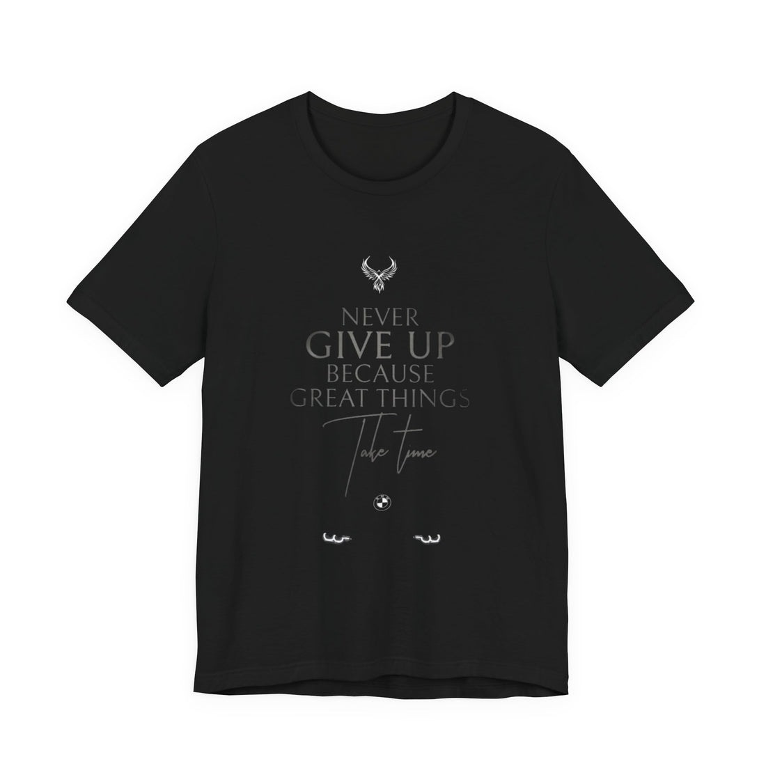 Inspirational Graphic Tee - "Never Give Up Because Great Things Take Time"