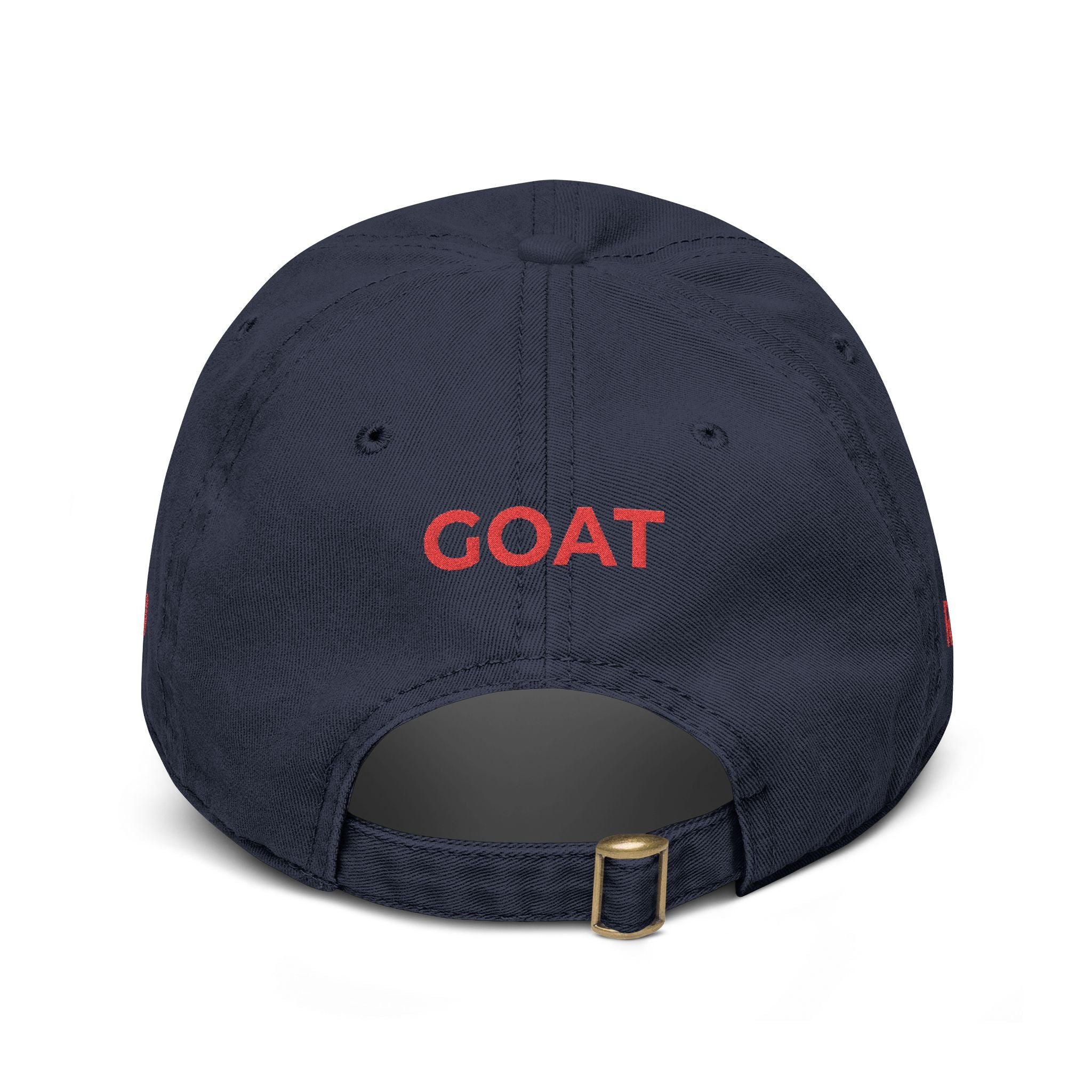 CR7 GOAT Embroidered Baseball Cap — Washed Cotton Dad Hat for Soccer Fans