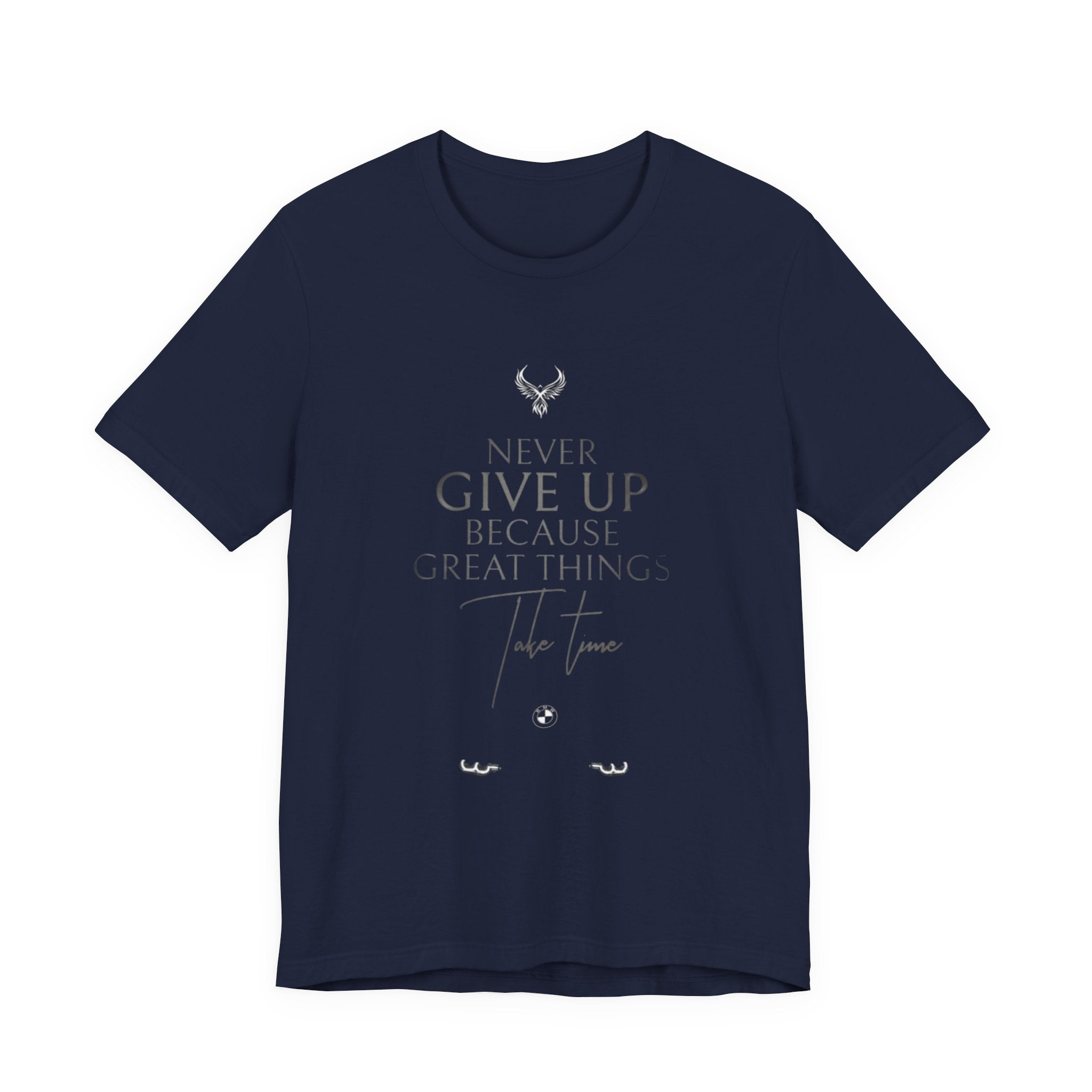 Inspirational Graphic Tee - "Never Give Up Because Great Things Take Time"