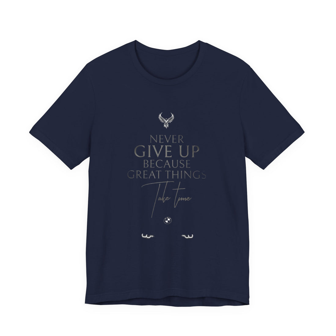 Inspirational Graphic Tee - "Never Give Up Because Great Things Take Time"