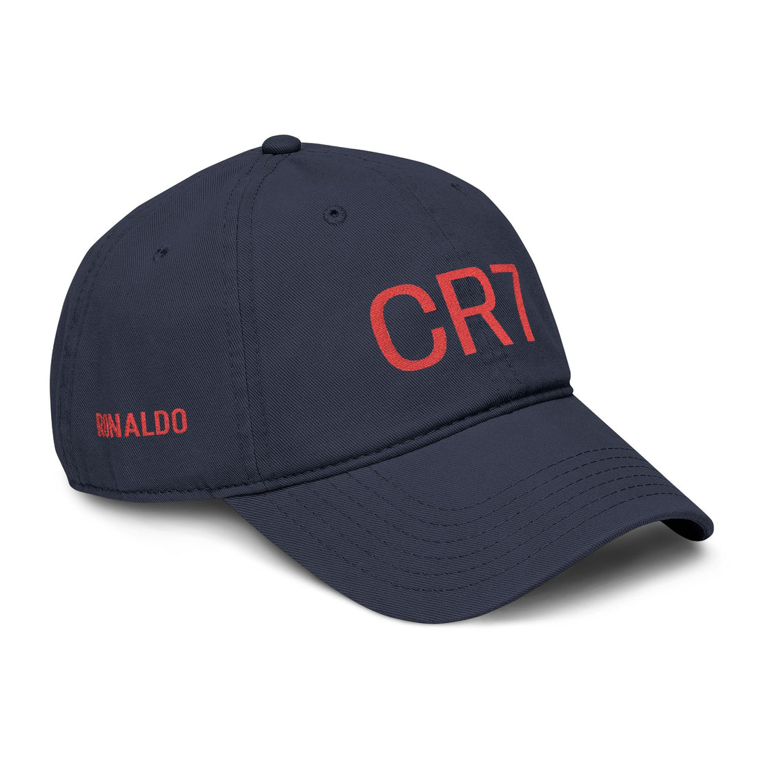 CR7 GOAT Embroidered Baseball Cap — Washed Cotton Dad Hat for Soccer Fans