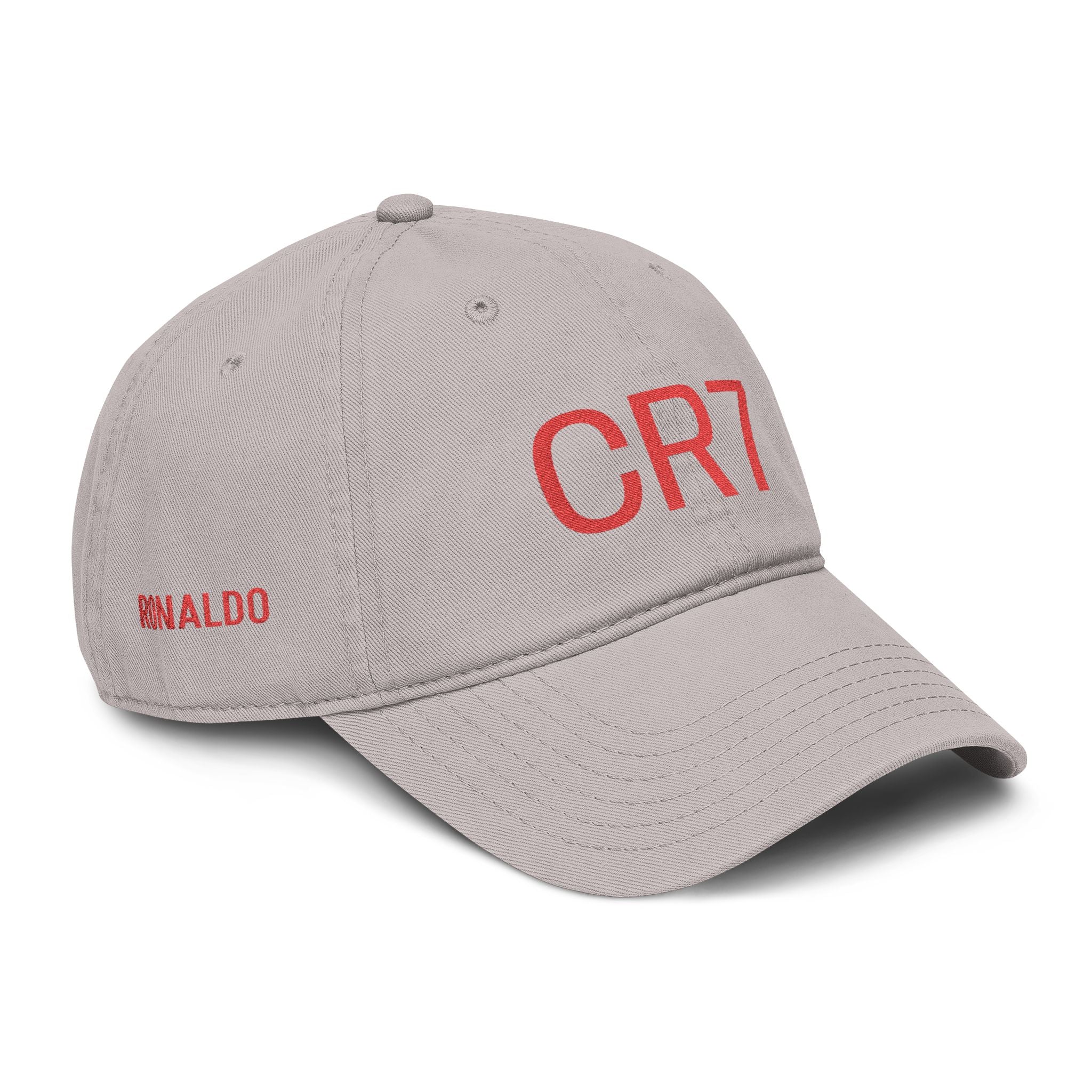 CR7 GOAT Embroidered Baseball Cap — Washed Cotton Dad Hat for Soccer Fans