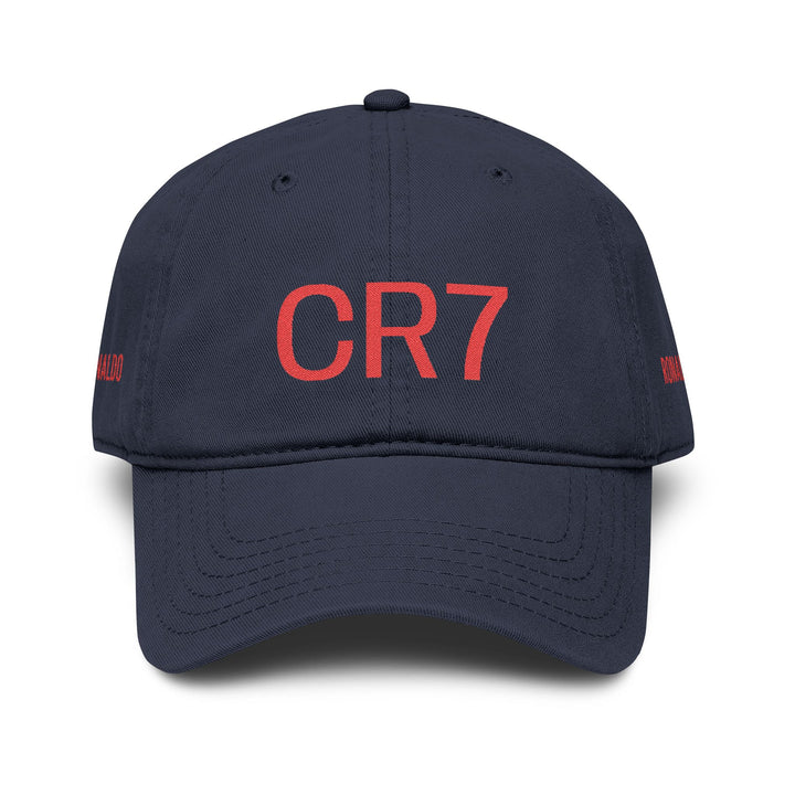 CR7 GOAT Embroidered Baseball Cap — Washed Cotton Dad Hat for Soccer Fans