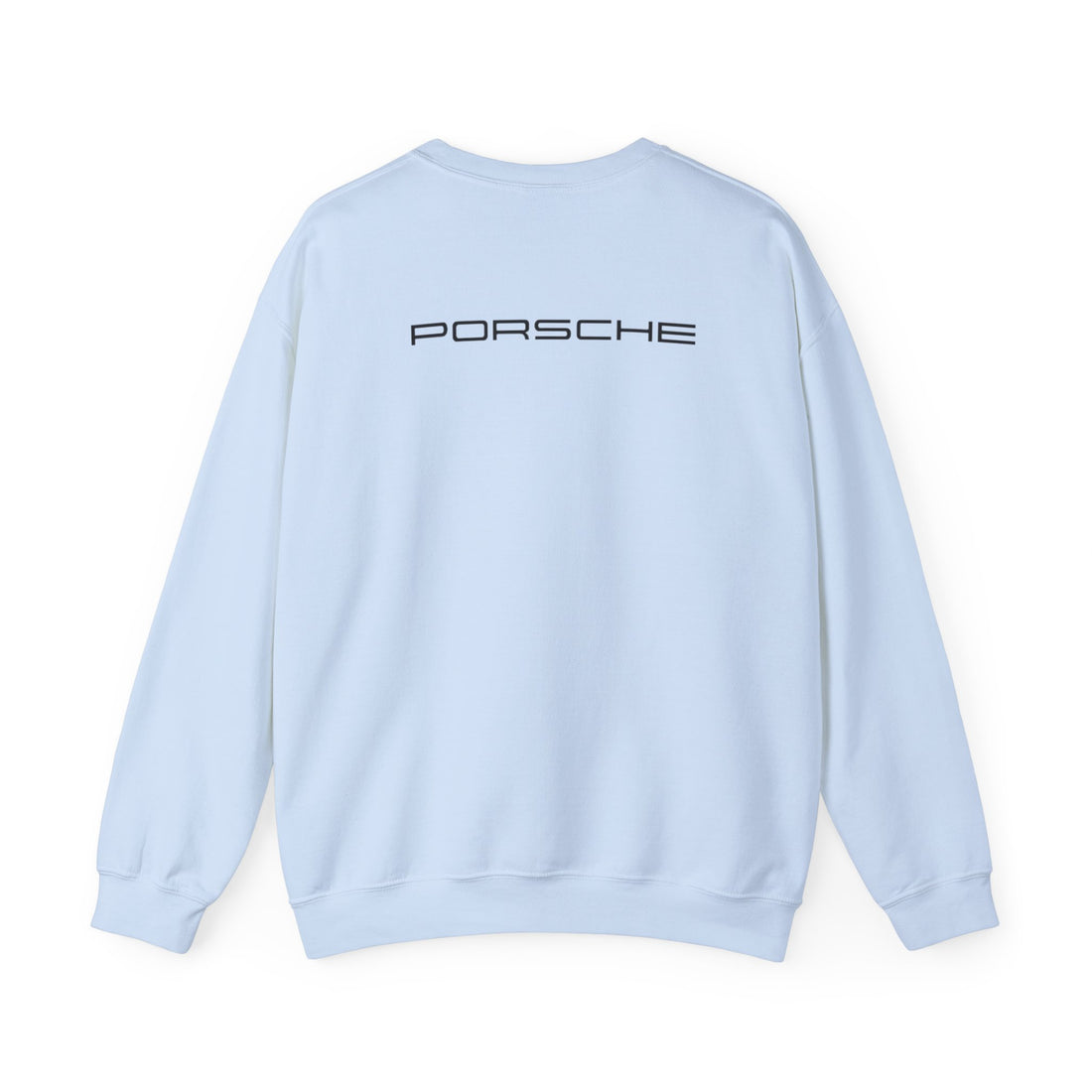 Crewneck Sweatshirt — Porsche Crest Embroidered Logo, Maroon Casual Automotive Pullover