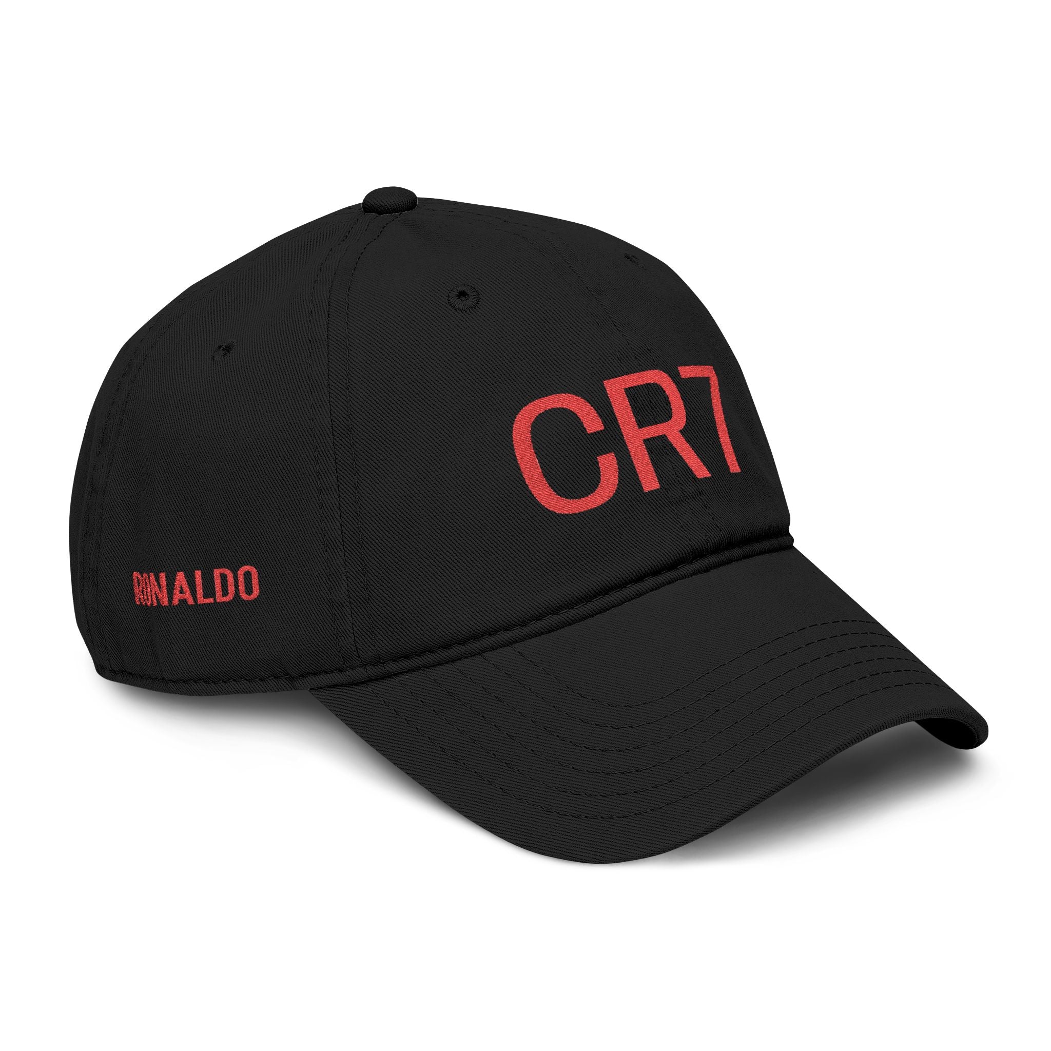 CR7 GOAT Embroidered Baseball Cap — Washed Cotton Dad Hat for Soccer Fans